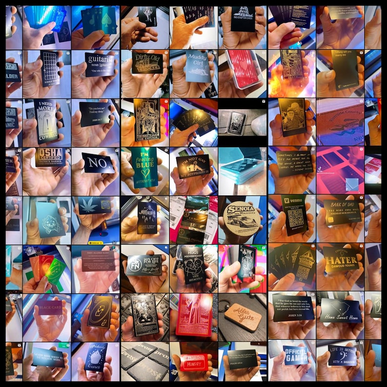 Metal sarcasm Gift Card Laser Engraved Cute Desk Gag, Funny