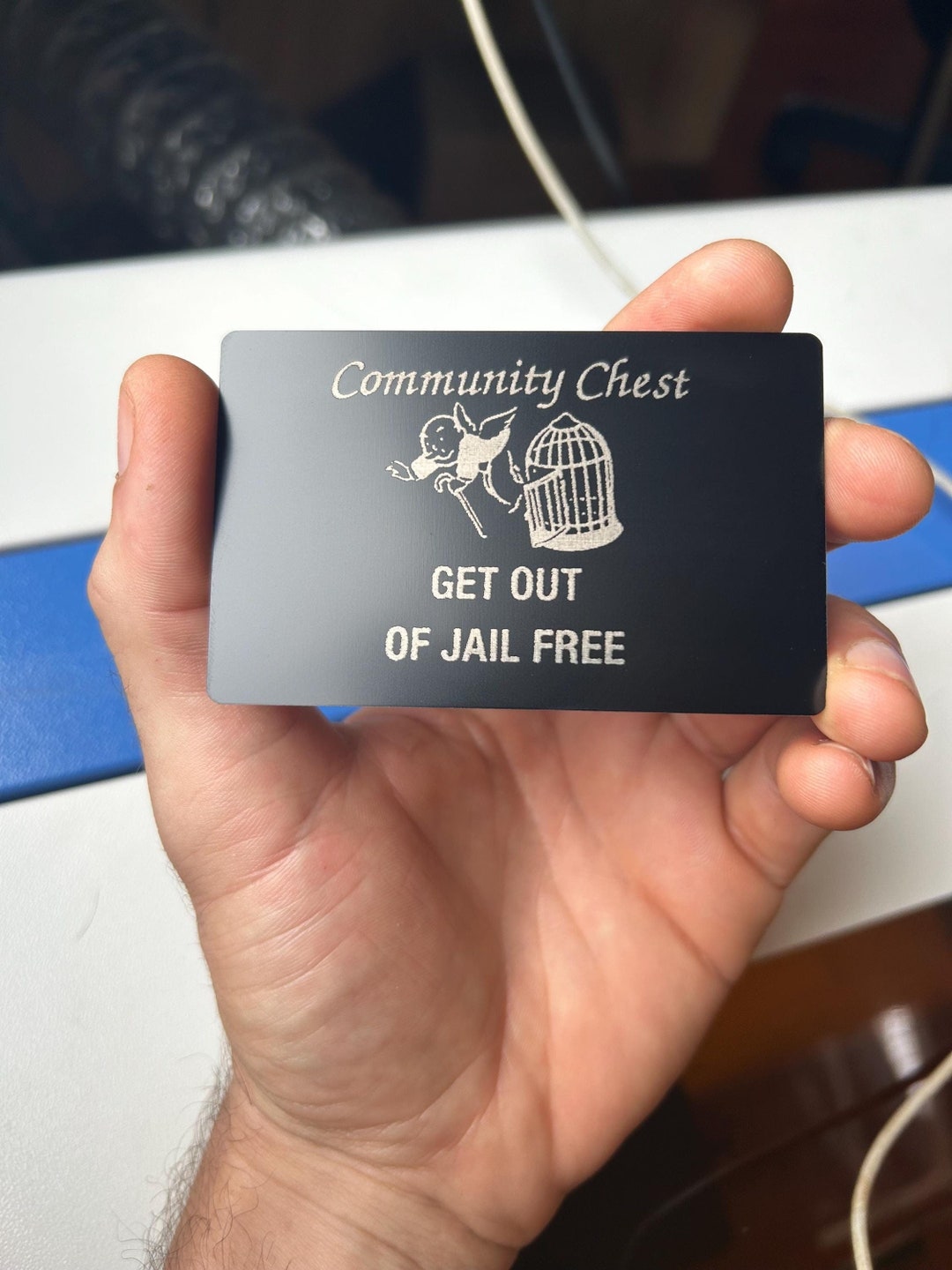 Get Out of Jail Free Metal Gift Card, Community Chest, Novelty Gaming ...