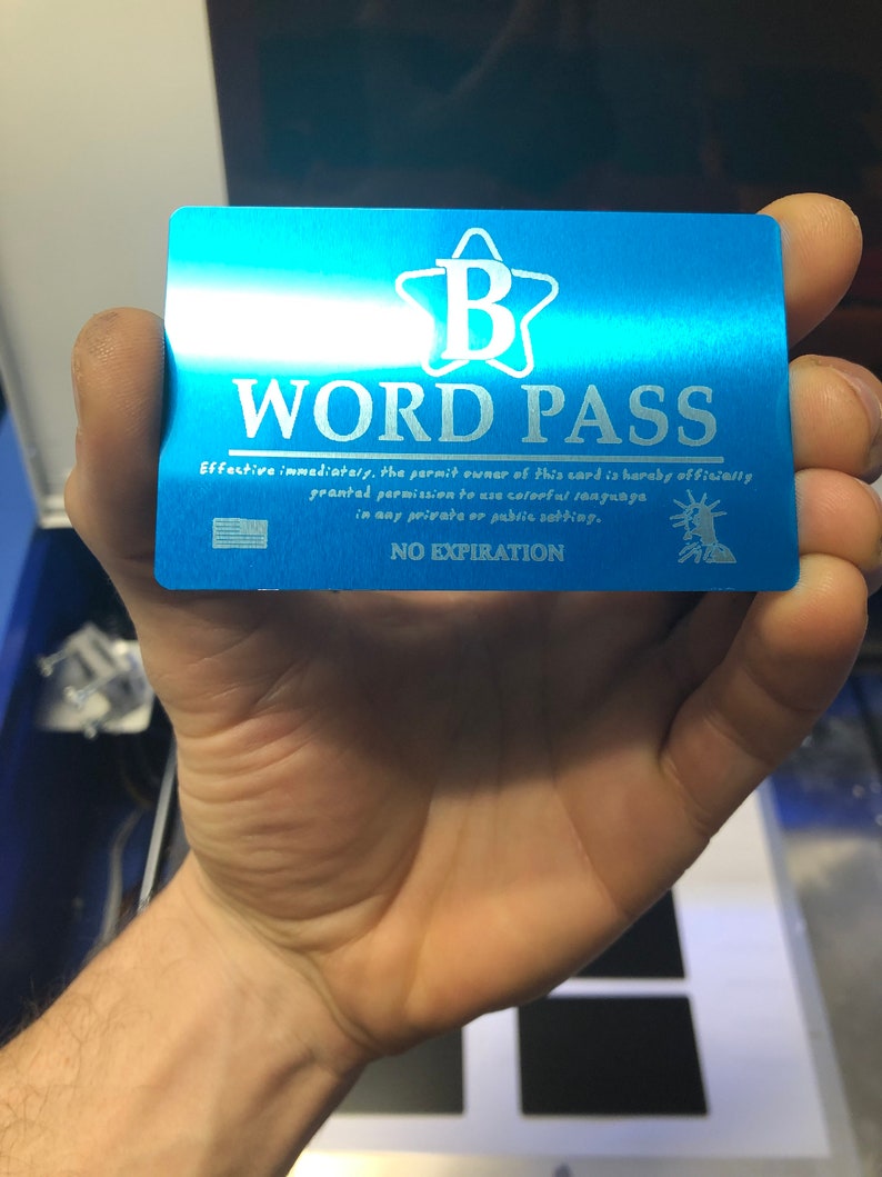 Metal Letter Word Pass, A B C D E F G H I J K L M N O P Q R S T U V W X Y Z Fun Banned Curse