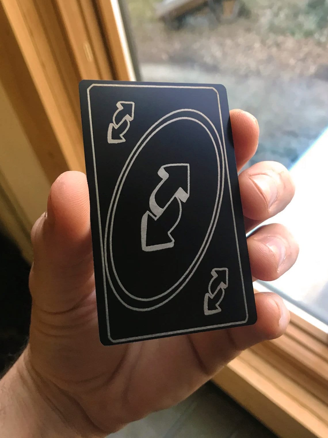 Gift Cards Reverse Metal Reverse Card - Matte Black Aluminum Gaming Meme Gift Card ...