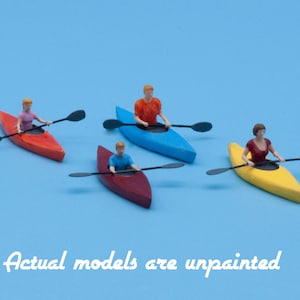 Kayaks HO Scale - Unpainted
