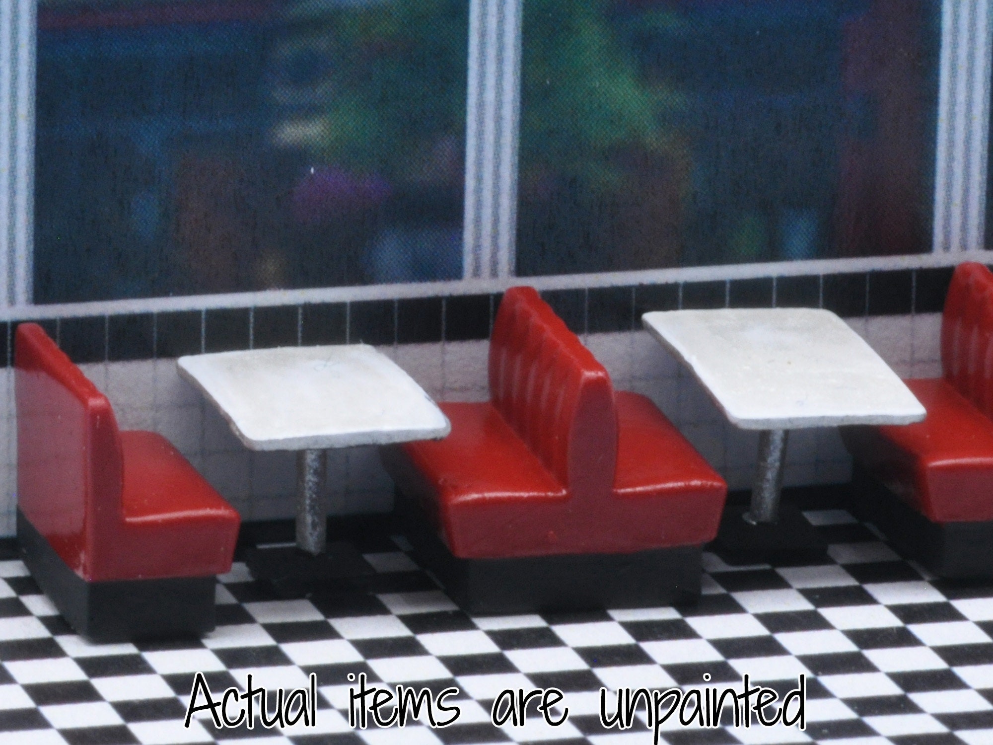 HO Scale Diner Booth Set - Unpainted - Etsy