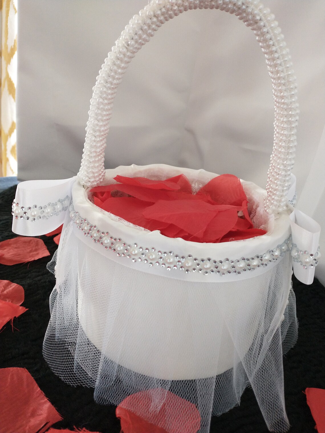 Flower Girl Basket Elegant Flower Girl Basket Wedding Etsy