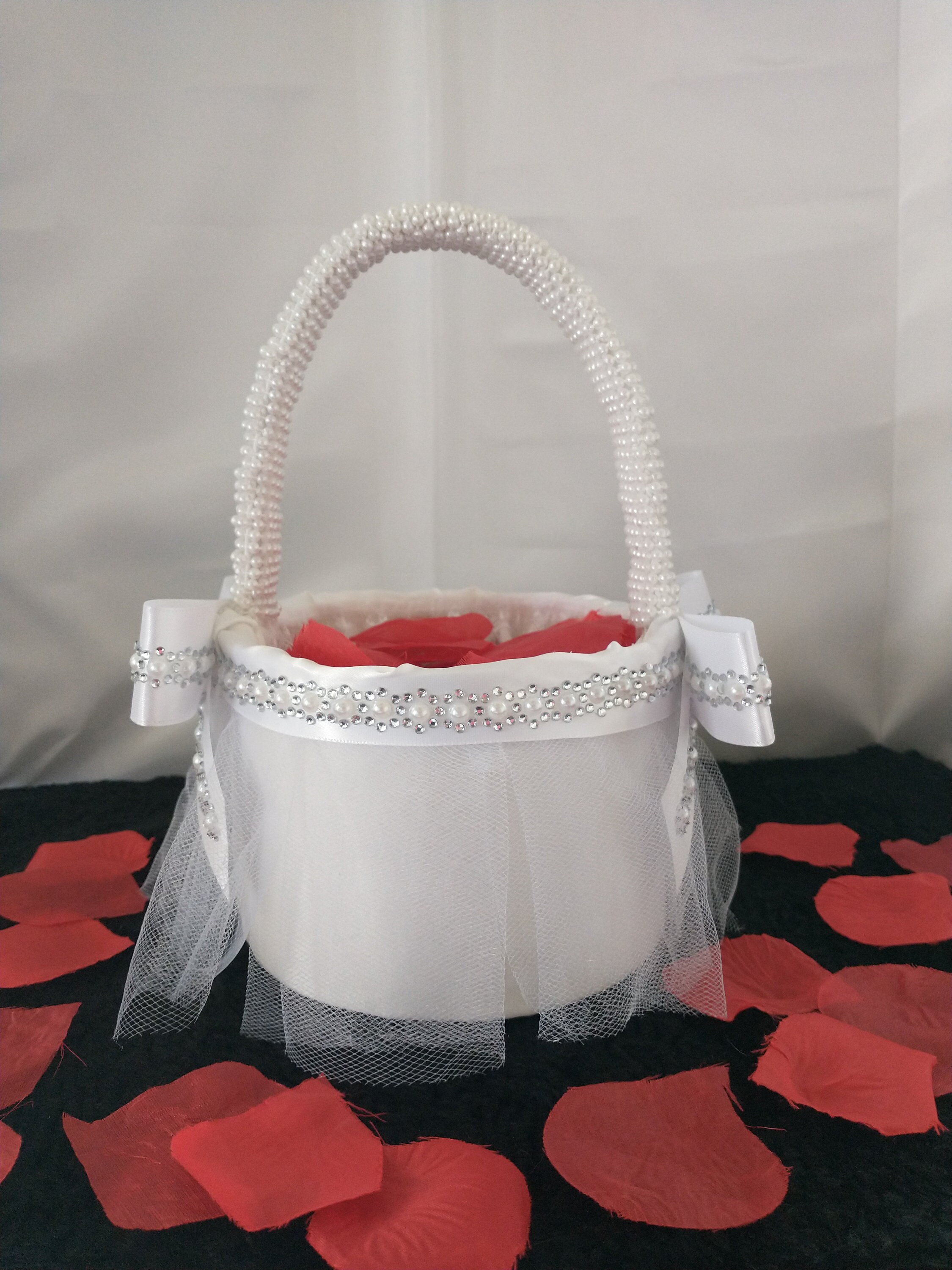 Flower Girl Basket Elegant Flower Girl Basket Wedding Etsy UK