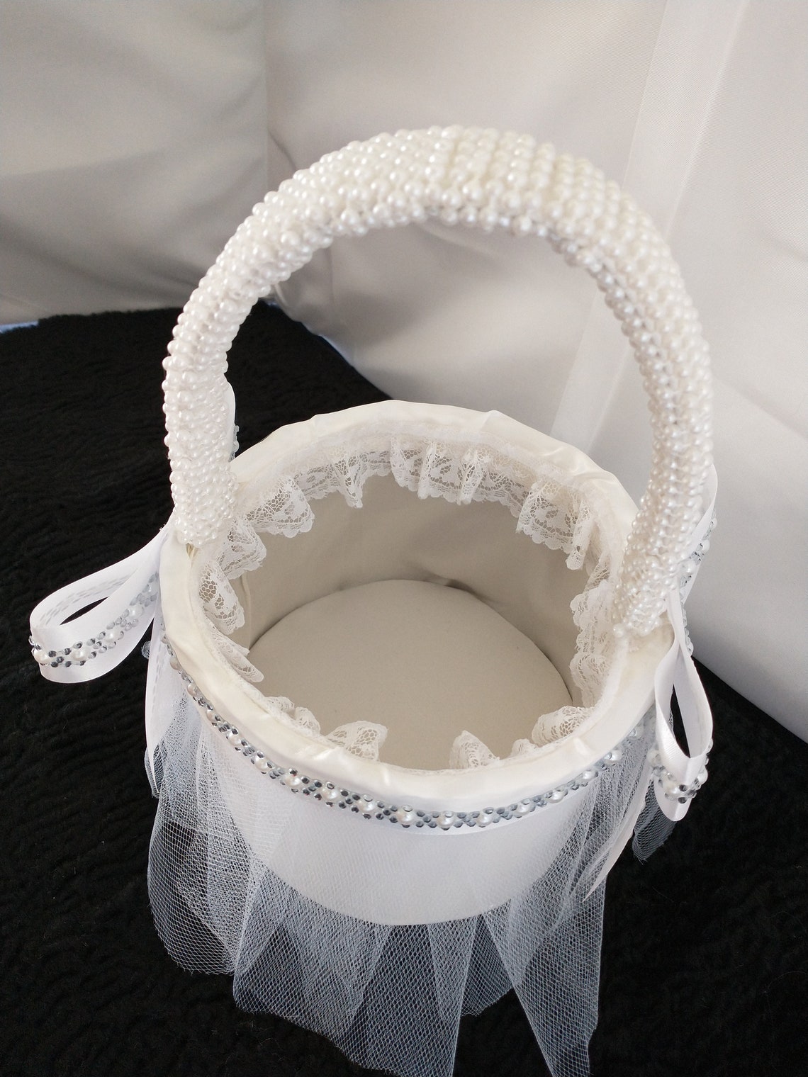 Flower Girl Basket Elegant Flower Girl Basket Wedding Etsy UK