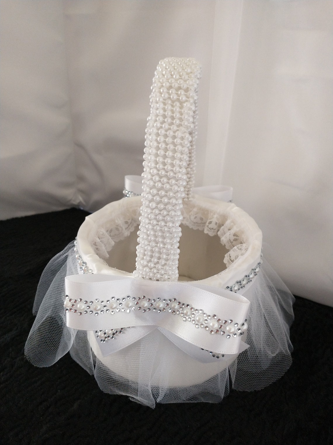 Flower Girl Basket Elegant Flower Girl Basket Wedding Etsy