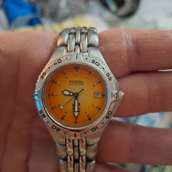 Vintage Fossil Diving Watch Etsy