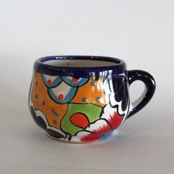 Colorful mug from Talavera, Mexico