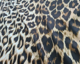 Leopard Silk Fabric | Etsy
