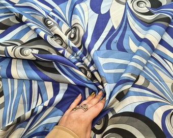 Cotton blue, italian cotton, luxury brand, exclusive material, italian brand, sewing , pucci