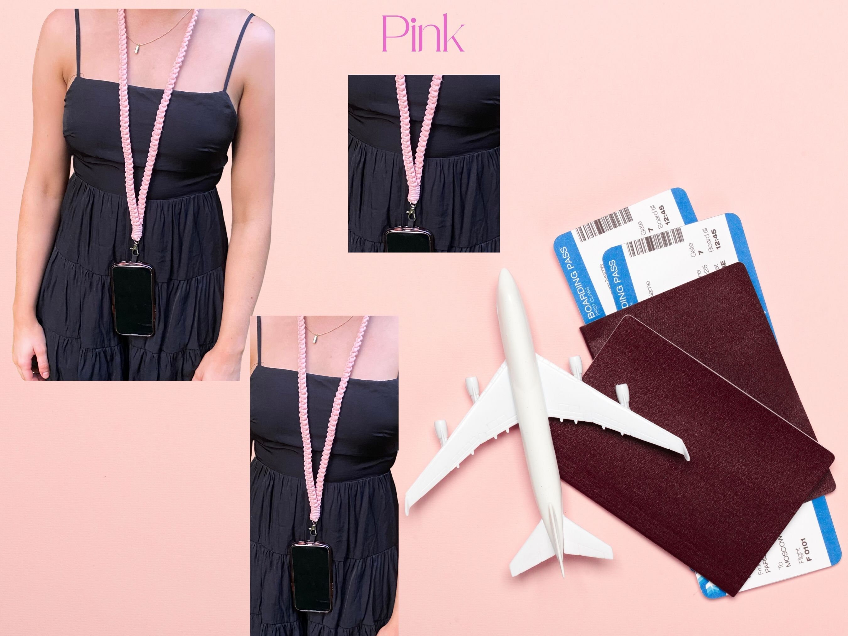 Safety Lanyard For Phone Anti-Drop Phone Lanyard Set - Retractable Safety Tether With Wrist Strap & Phone Clips Anti-theft Phone Holder - View #9