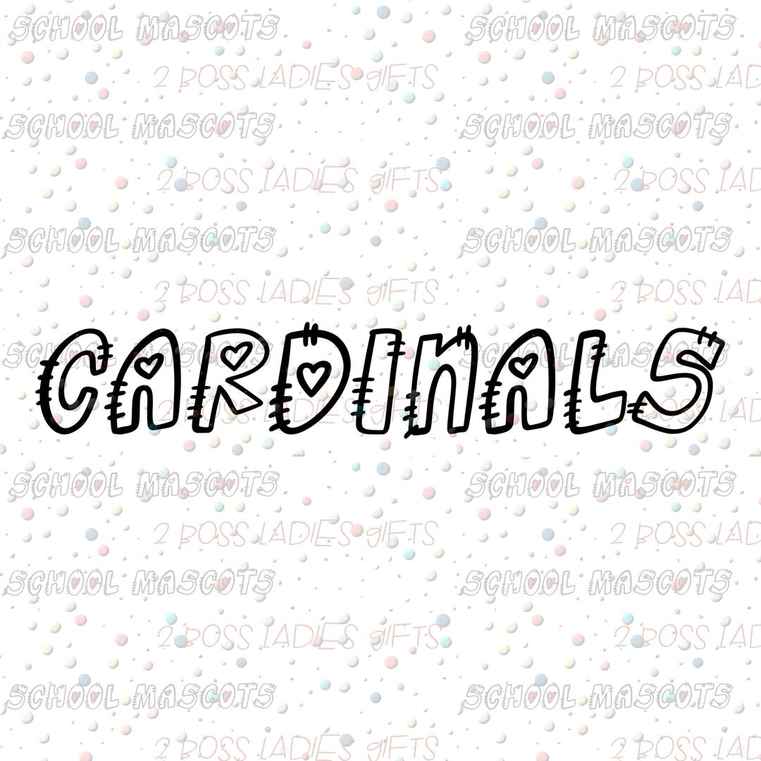 Cardinal Letter R Doodle Letters CARDINALS School Mascot - Transparent - Etsy