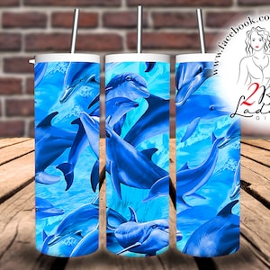 Dolphin pattern 20oz tumbler design