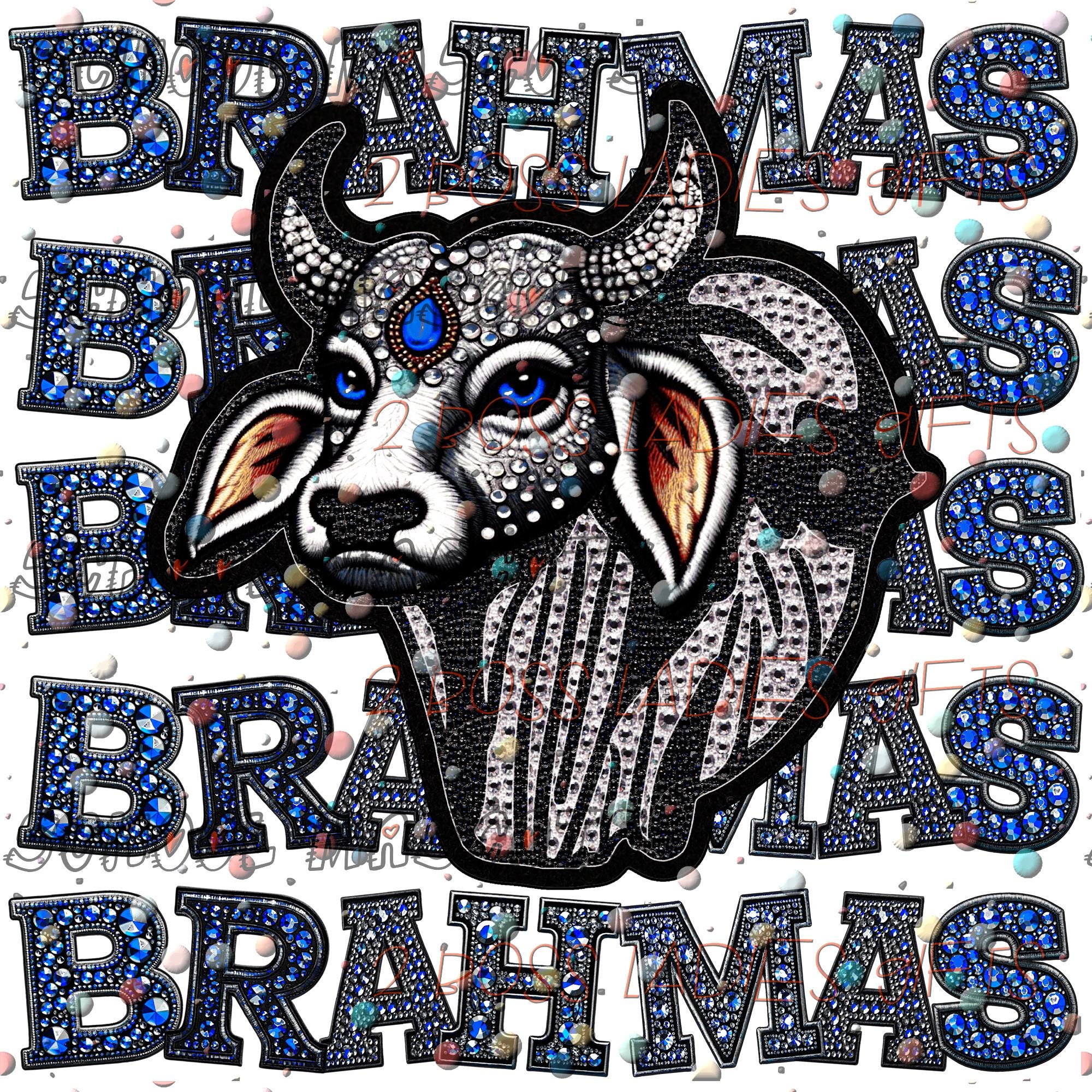 Brahmas Mascot Rhinestone - Image Design PNG - Etsy