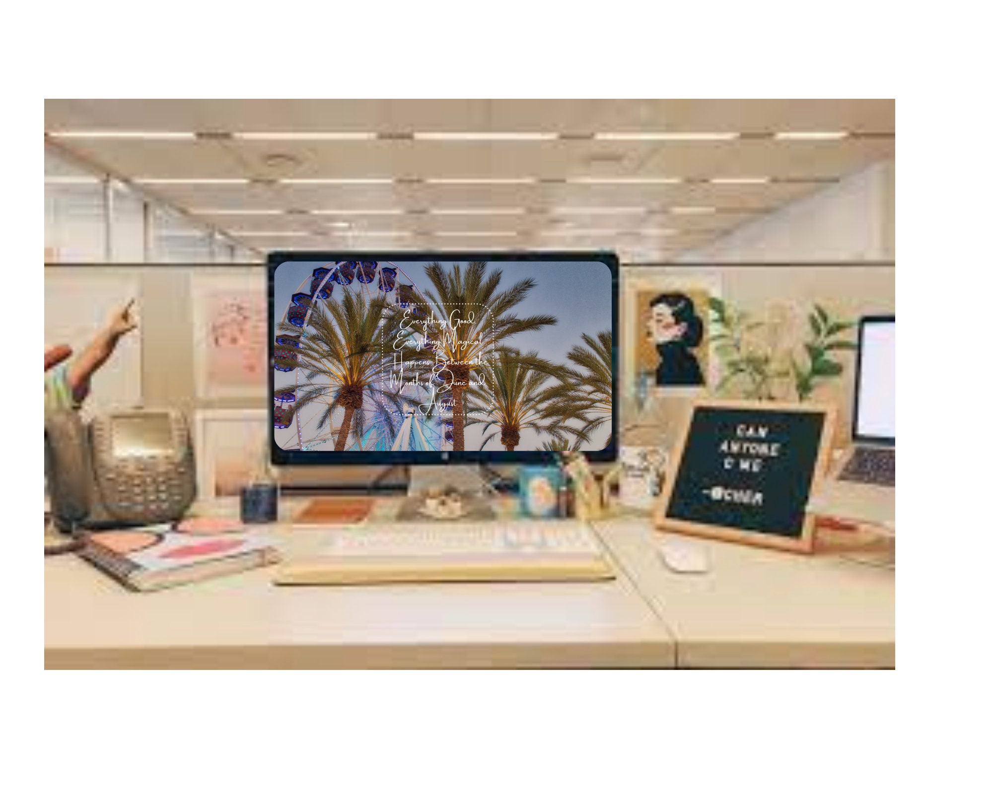 Summer Desktop Wallpaper Palm Trees Desktop Etsy Ireland