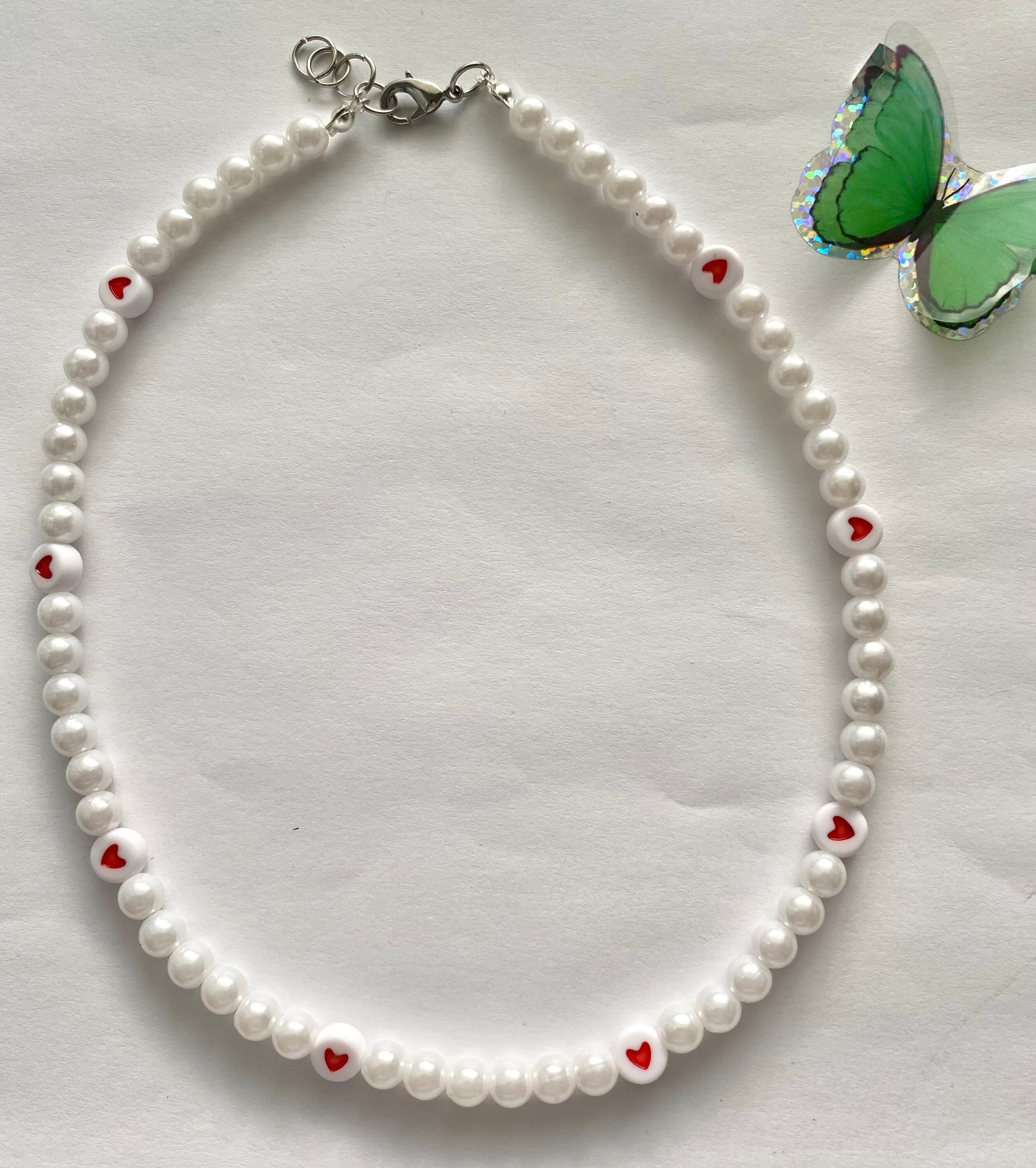 Pearl Heart Necklace Etsy