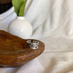 Metal Stamped Western Thunderbird Ring, Thumb Ring, Chunky Ring, Western Jewelry, Stamped Ring, Punchy Jewelry, Boho Ring, Thunderbird