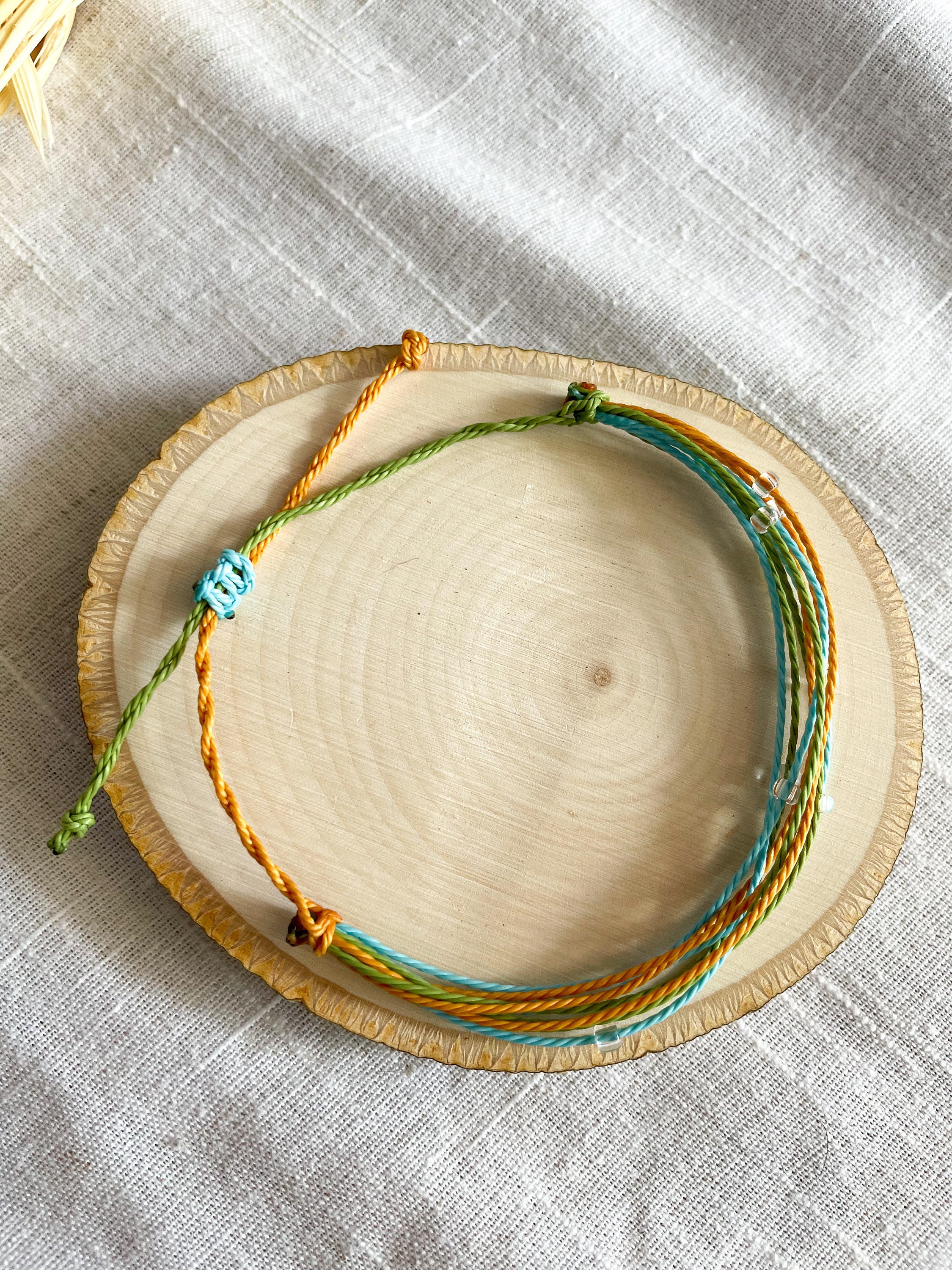 Pura Vida Bracelet With Beads String Bracelet Adjustable Etsy UK