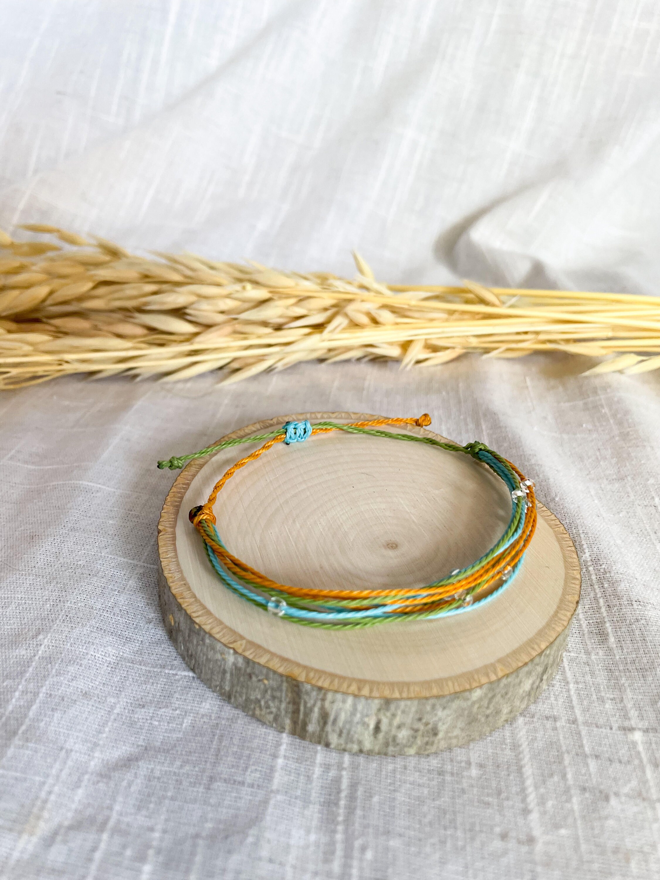 Pura Vida Bracelet With Beads String Bracelet Adjustable Etsy UK