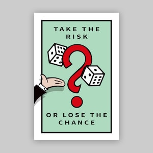 Monopoly &#39;Take The Risk&#39; Canvas Print: Board Game Art