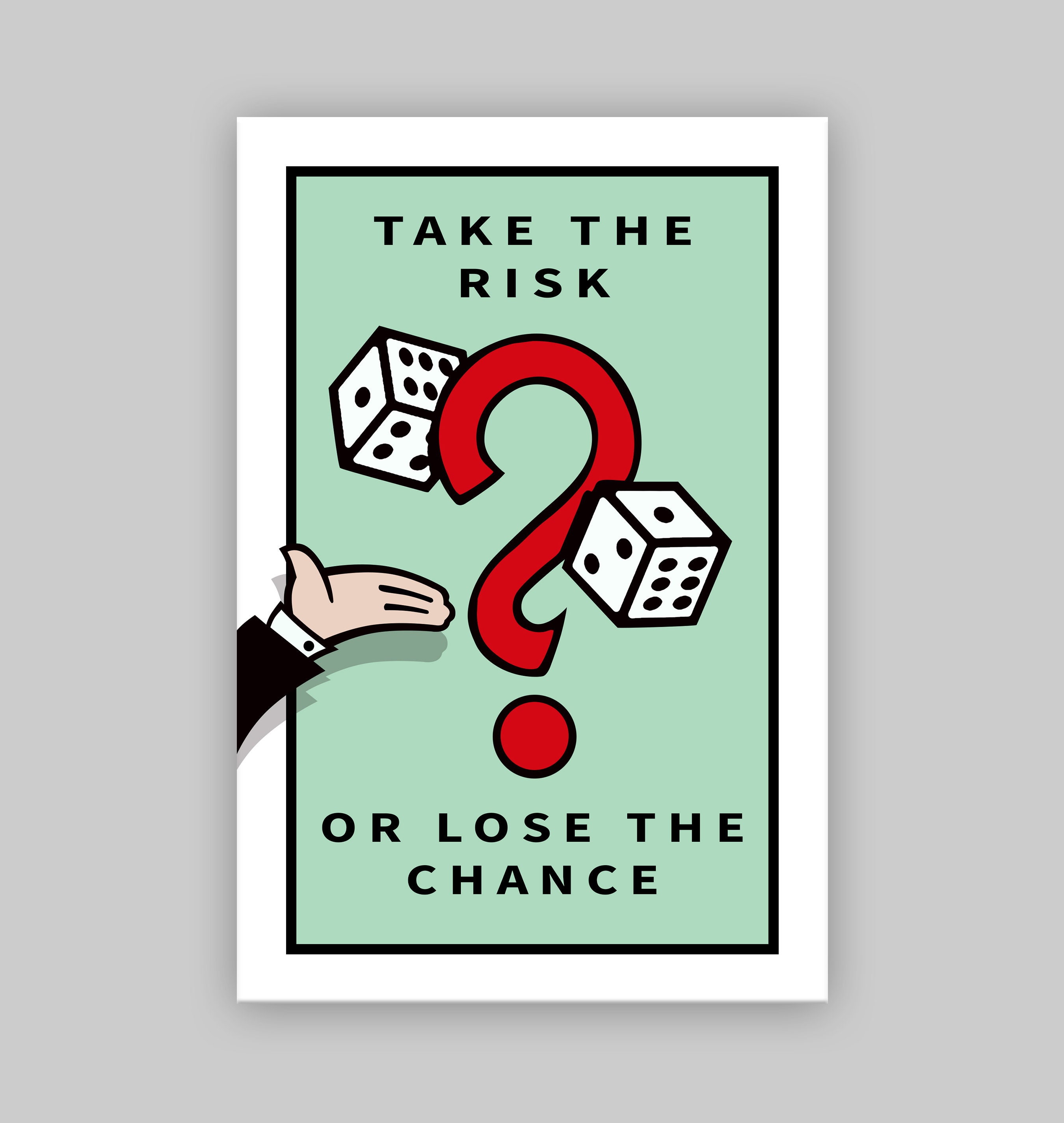 Lost The Game Of Chance What Are The Chances Monopoly Take the Risk or Lose the Chance Question Mark Board Game