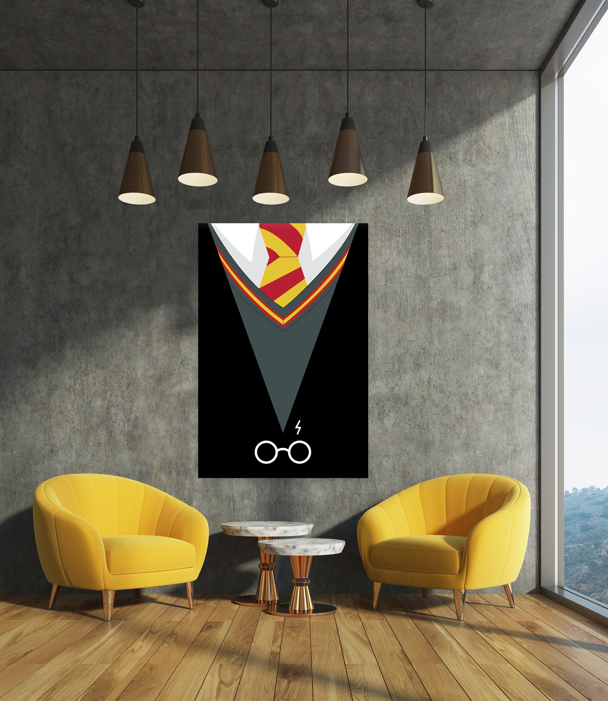 Poster Harry Potter – Sala Comune Grifondoro, Stampa 80x60 Cm, Ufficiale