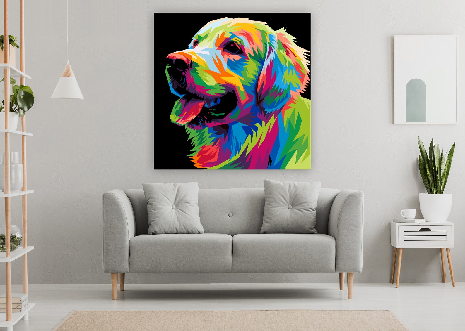 Golden Retriever Pop Art 3 - Canvas Print main image 0