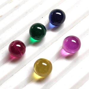Lab Created Multi-Color Corundum Cabochon: 3-10mm Synthetic Gemstone Bead
