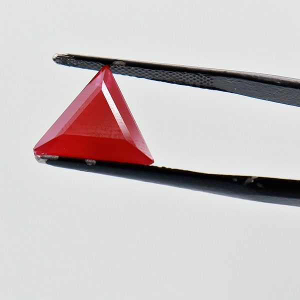 Ruby Opaque Triangle Shape AAA Rated Lab Created Synthetic Ruby Opaque Faceted Gemstone 5mm-18mm,Ruby  Corundum Triangle Shape