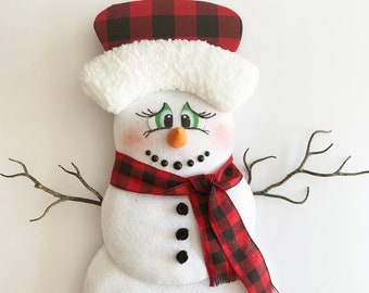 Snowman Wreath Attachment, Snowman, Christmas Wreath Attachment, Wreath Attachment