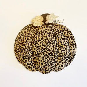 Leopard Pumpkin Wreath Attachment, Pumpkin Wreath Attachment,  Autumn Pumpkin, Front Door Decor