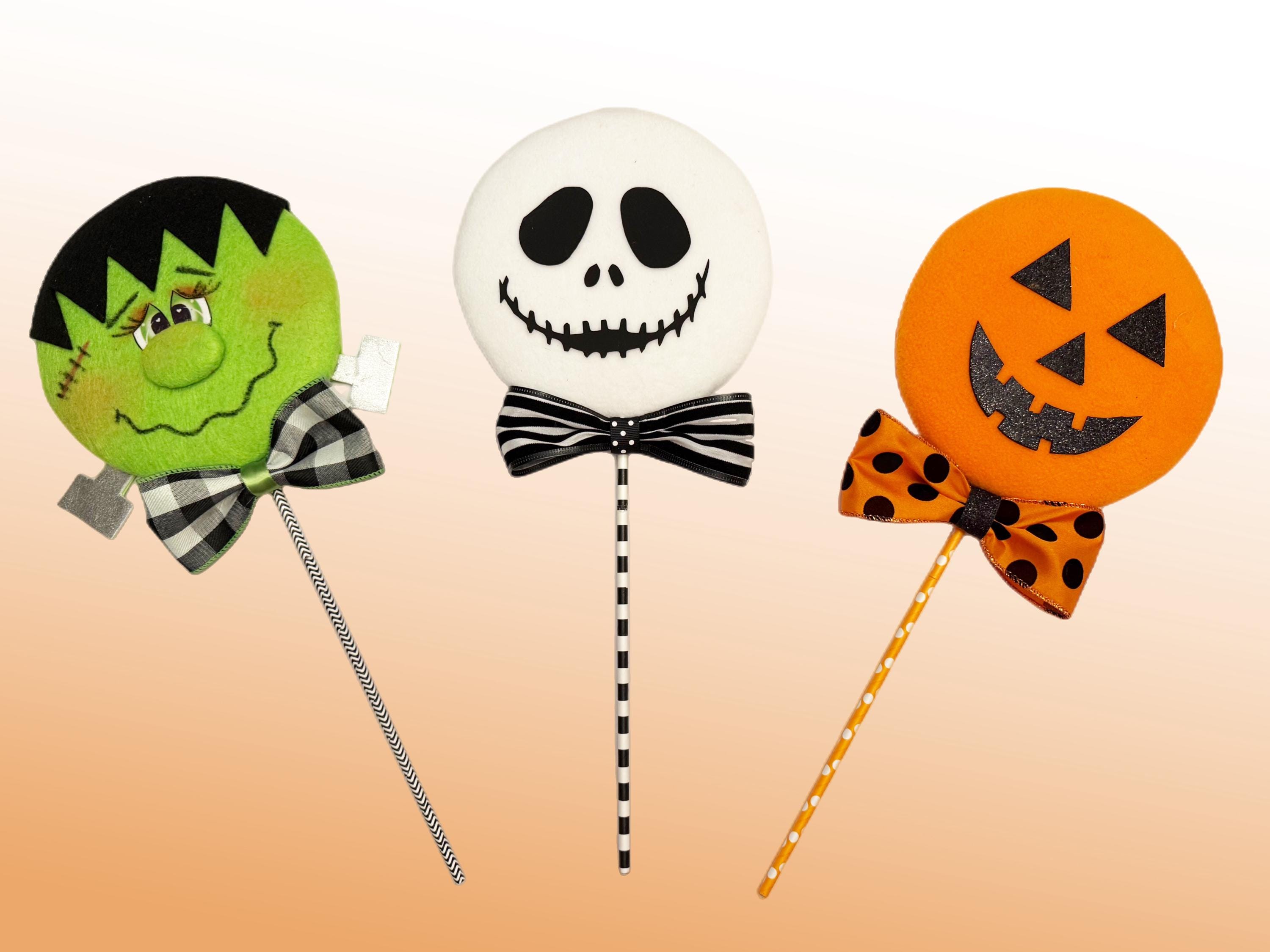 Halloween Lollypop Wreath Attachment, Halloween Wreath Attachment, Lollypop Pick