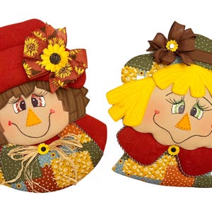Scarecrow Wreath Attachment, Fall Wreath Attachment, Autumn Wreath Attachment