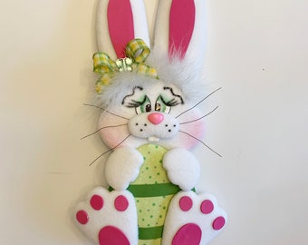 Easter Bunny Wreath Attachment, Easter Wreath Attachment, Wreath Attachment, Easter Rabbit Wreath Attachment