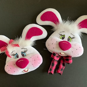 Easter Bunny Wreath Attachment, Easter Wreath Attachment, Wreath Attachment, Easter Rabbit Wreath Attachment