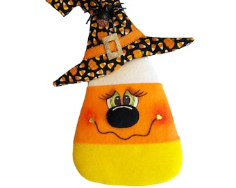 Candy Corn Wreath Attachment, Halloween Candy Corn Wreath Attachment, Halloween Wreath Attachment, Candy Corn Witch Halloween Wreath