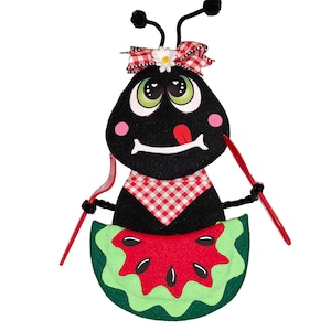 Ant Wreath Attachment, Ant and Watermelon Wreath Attachment, Summer Wreath Attachment, Picnic Ant image 1