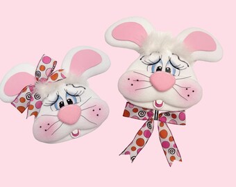 Easter Bunny Wreath Attachment, Easter Wreath Attachment, Wreath Attachment, Easter Rabbit Wreath Attachment