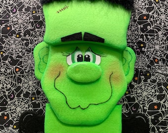 Frankenstein Wreath Attachment, Frankie Wreath Attachment, Halloween Wreath Attachment, Green Monster Wreath Attachment