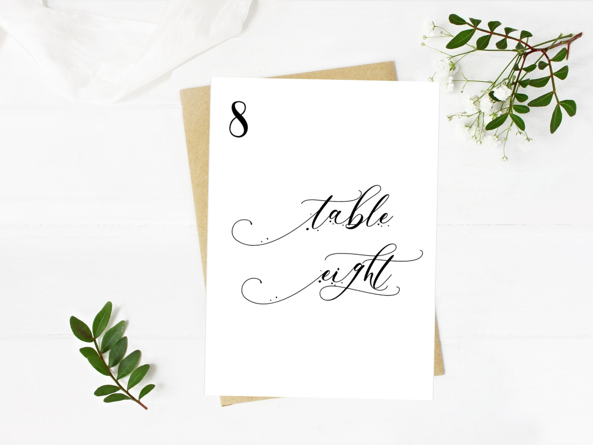 printable wedding table numbers simple design aesthetic etsy