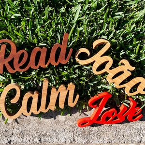 Letras de madera personalizadas, independientes, letreros para el hogar, regalos para casa nueva, frases, palabras de madera personalizadas, letreros personalizados, palabras recortadas en madera