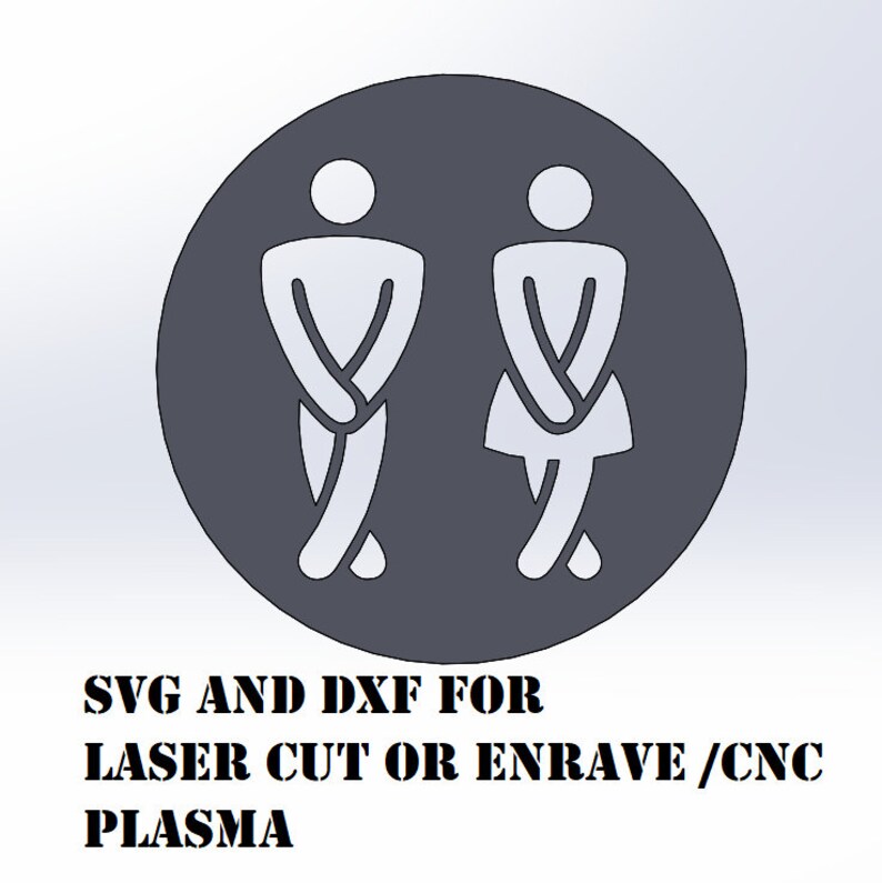 WC Restroom Sign SVG DXF Ai Dwg Toilet Vector File Cnc Etsy Singapore
