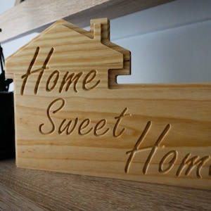 Home Sweet Home, plaque en bois, décoration d&#39;intérieur, lar doce lar, cadeau, panneaux en bois, décoration murale
