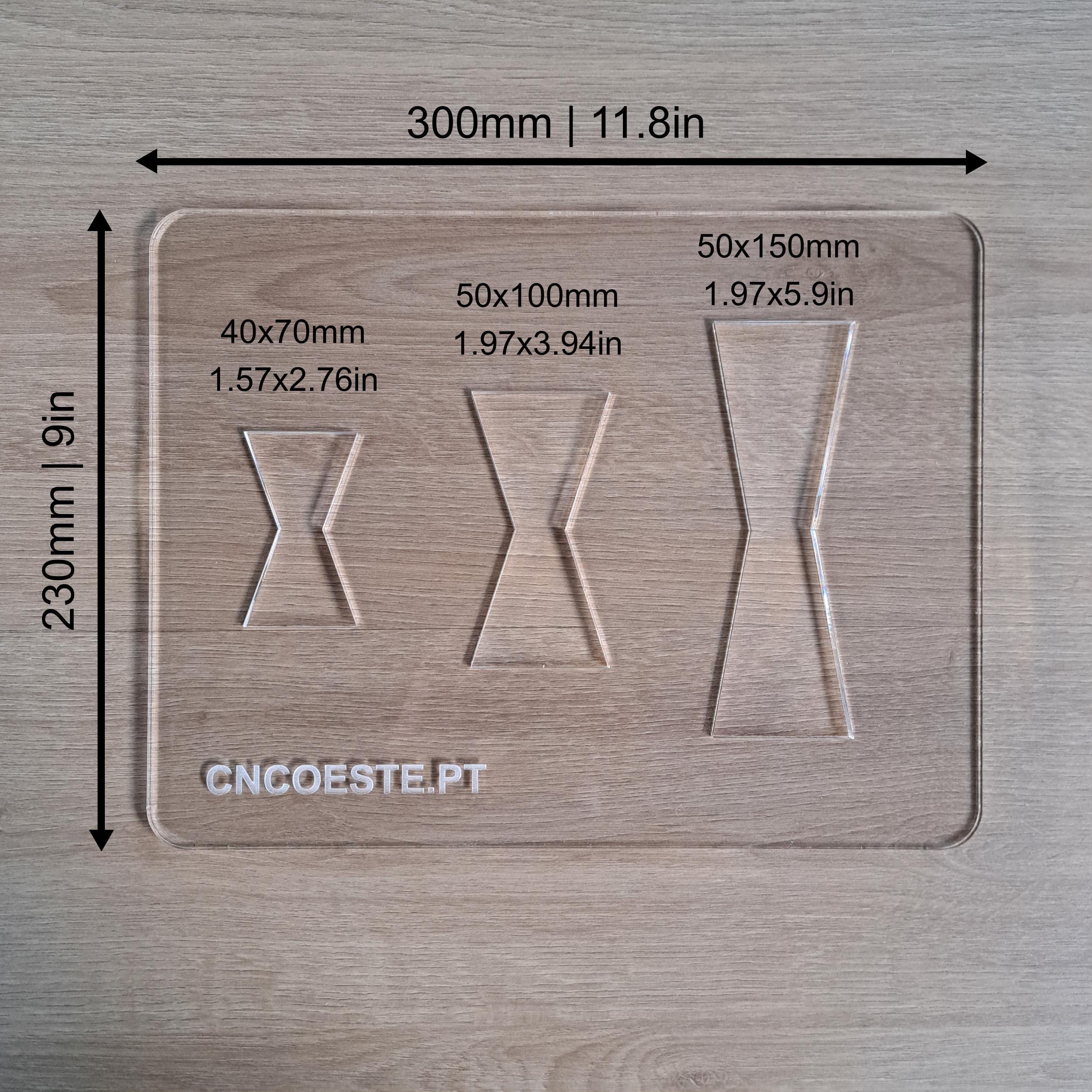 Modello per fresatrice a farfalla per lavorazione del legno, in acrilico trasparente, modello per fresatrice, per falegnami e creatori (19,1 x 19,1 cm