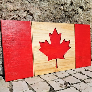 Canada Flag, Wood, Canadian Flag, Patriot, Home Decor, Gifts, Birthday, Family