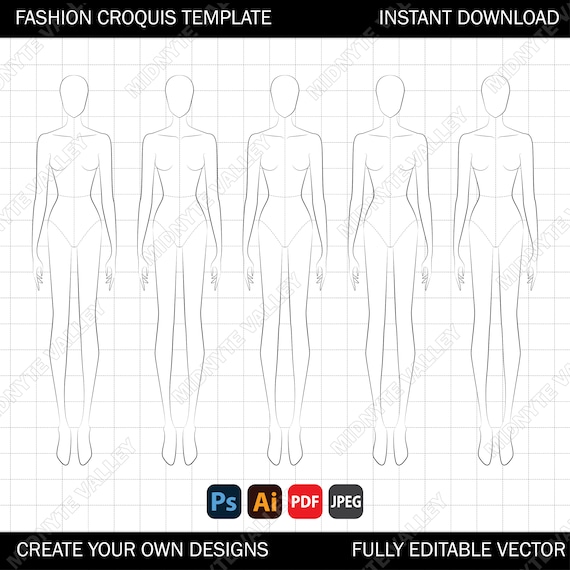 Fashion designer croquis top