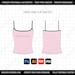 Cami Camisole Spaghetti Strap Tank Top Mock up for Fashion Design Tech ...