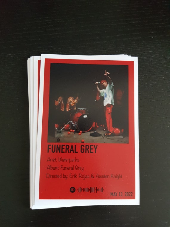 Waterparks Funeral Grey Minimalist Music Video Poster Etsy