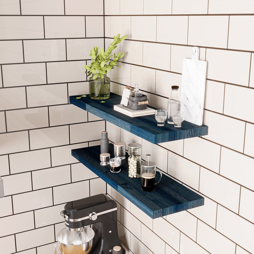 Handmade Wood Rustic Floating Shelf Heavy Duty Wood Floating - Etsy