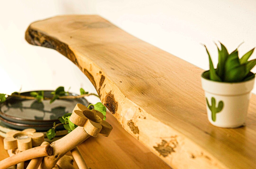 Live Edge Rustic Floating Shelf/shelves Custom Pantry Etsy